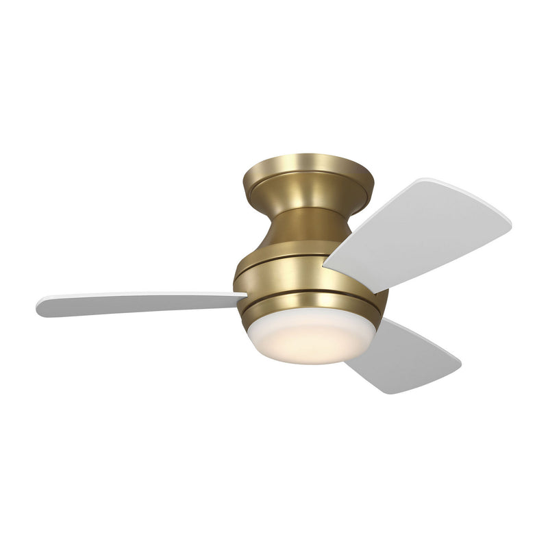 32" Ceiling Fan<br /><span style="color:#4AB0CE;">Entrega: 4-10 dias en USA</span><br /><span style="color:#4AB0CE;font-size:60%;">PREGUNTE POR ENTREGA EN PANAMA</span><br />Collection: Ikon 32 Hugger LED<br />Finish: Burnished Brass