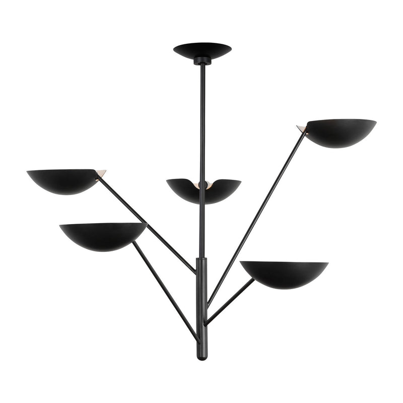 Visual Comfort Studio - EC1285AI - Five Light Chandelier - Nevel - Aged Iron