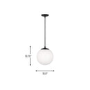One Light Pendant<br /><span style="color:#4AB0CE;">Entrega: 4-10 dias en USA</span><br /><span style="color:#4AB0CE;font-size:60%;">PREGUNTE POR ENTREGA EN PANAMA</span><br />Collection: Leo - Hanging Globe<br />Finish: Midnight Black