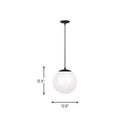 One Light Pendant<br /><span style="color:#4AB0CE;">Entrega: 4-10 dias en USA</span><br /><span style="color:#4AB0CE;font-size:60%;">PREGUNTE POR ENTREGA EN PANAMA</span><br />Collection: Leo - Hanging Globe<br />Finish: Midnight Black
