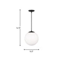 One Light Pendant<br /><span style="color:#4AB0CE;">Entrega: 4-10 dias en USA</span><br /><span style="color:#4AB0CE;font-size:60%;">PREGUNTE POR ENTREGA EN PANAMA</span><br />Collection: Leo - Hanging Globe<br />Finish: Midnight Black