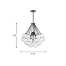 Three Light Pendant<br /><span style="color:#4AB0CE;">Entrega: 4-10 dias en USA</span><br /><span style="color:#4AB0CE;font-size:60%;">PREGUNTE POR ENTREGA EN PANAMA</span><br />Collection: Bronzeville<br />Finish: Midnight Black