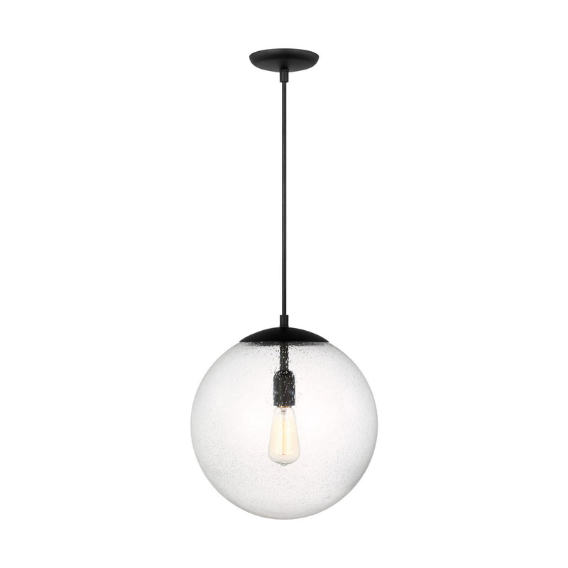 One Light Pendant<br /><span style="color:#4AB0CE;">Entrega: 4-10 dias en USA</span><br /><span style="color:#4AB0CE;font-size:60%;">PREGUNTE POR ENTREGA EN PANAMA</span><br />Collection: Leo - Hanging Globe<br />Finish: Midnight Black