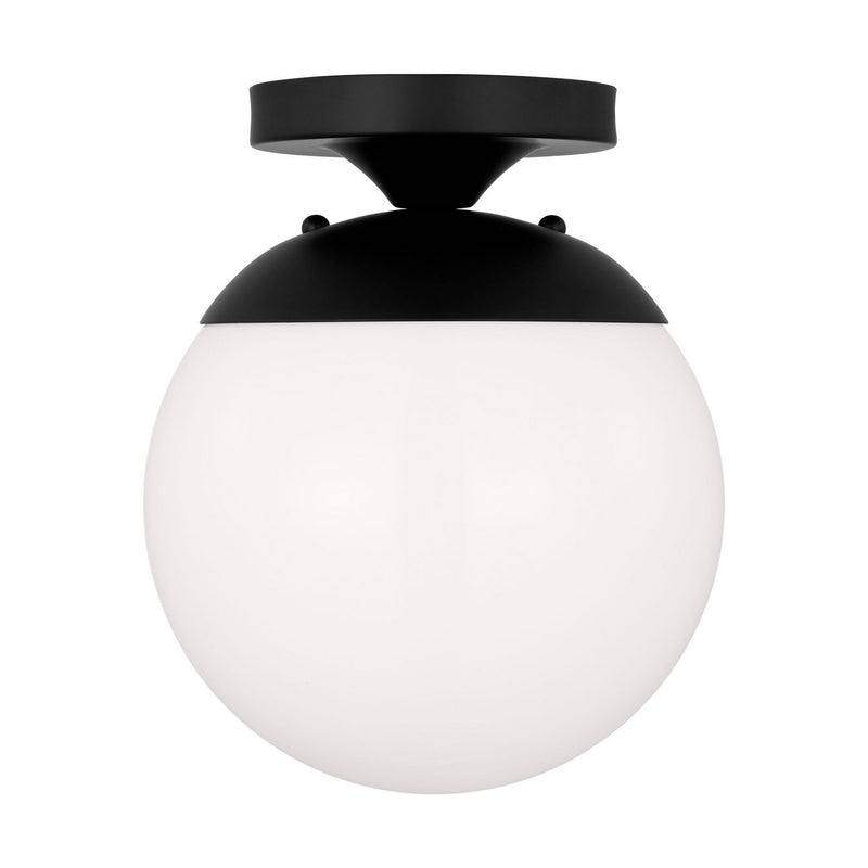 One Light Wall / Semi-Flush Mount<br /><span style="color:#4AB0CE;">Entrega: 4-10 dias en USA</span><br /><span style="color:#4AB0CE;font-size:60%;">PREGUNTE POR ENTREGA EN PANAMA</span><br />Collection: Leo - Hanging Globe<br />Finish: Midnight Black