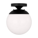 One Light Wall / Semi-Flush Mount<br /><span style="color:#4AB0CE;">Entrega: 4-10 dias en USA</span><br /><span style="color:#4AB0CE;font-size:60%;">PREGUNTE POR ENTREGA EN PANAMA</span><br />Collection: Leo - Hanging Globe<br />Finish: Midnight Black