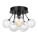 One Light Semi-Flush Mount<br /><span style="color:#4AB0CE;">Entrega: 4-10 dias en USA</span><br /><span style="color:#4AB0CE;font-size:60%;">PREGUNTE POR ENTREGA EN PANAMA</span><br />Collection: Bronzeville<br />Finish: Midnight Black