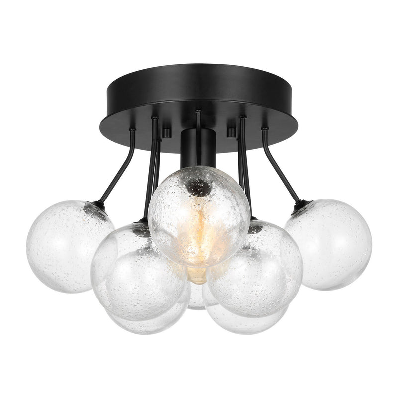 One Light Semi-Flush Mount<br /><span style="color:#4AB0CE;">Entrega: 4-10 dias en USA</span><br /><span style="color:#4AB0CE;font-size:60%;">PREGUNTE POR ENTREGA EN PANAMA</span><br />Collection: Bronzeville<br />Finish: Midnight Black