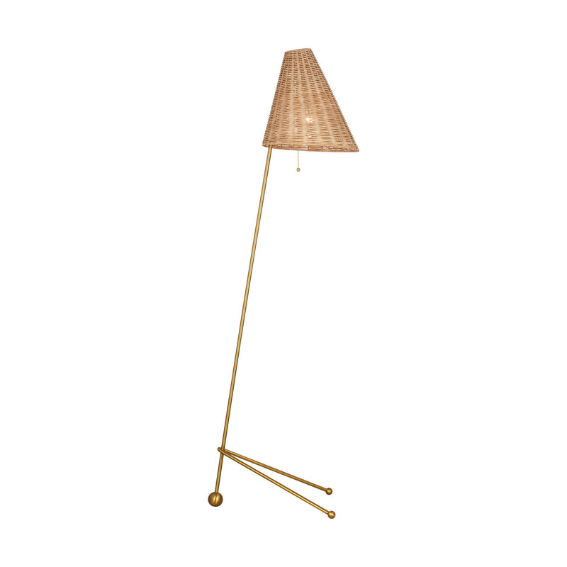 One Light Floor Lamp<br /><span style="color:#4AB0CE;">Entrega: 4-10 dias en USA</span><br /><span style="color:#4AB0CE;font-size:60%;">PREGUNTE POR ENTREGA EN PANAMA</span><br />Collection: Gustav<br />Finish: Burnished Brass