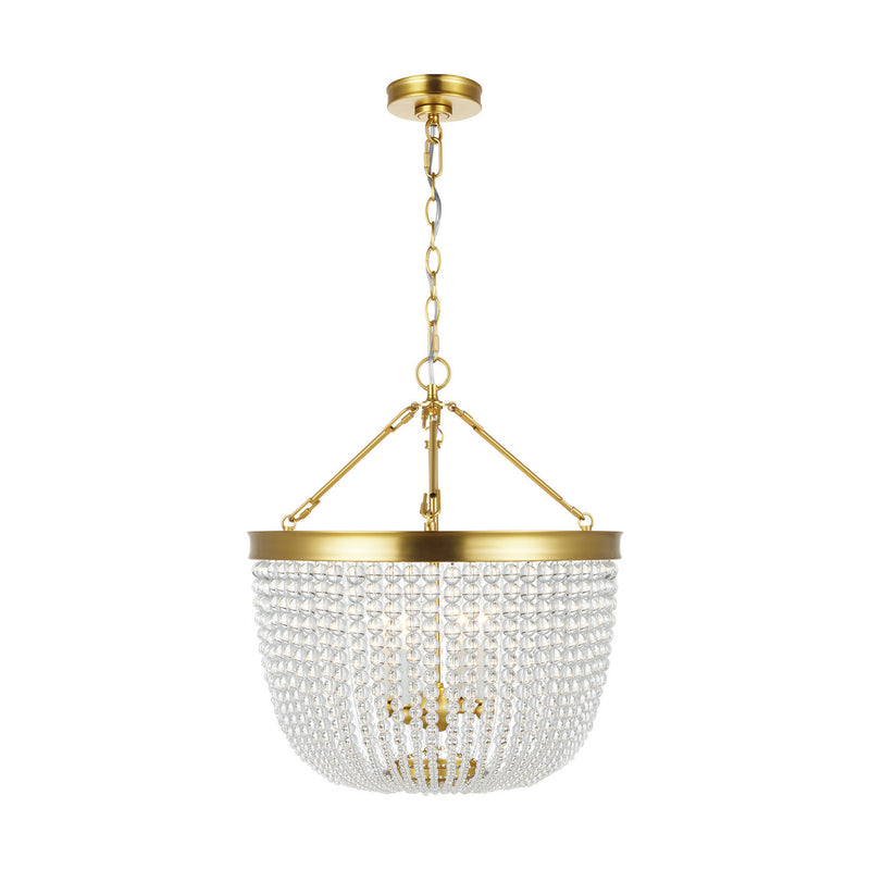 Visual Comfort Studio - CP1354BBS - Four Light Pendant - Summerhill - Burnished Brass