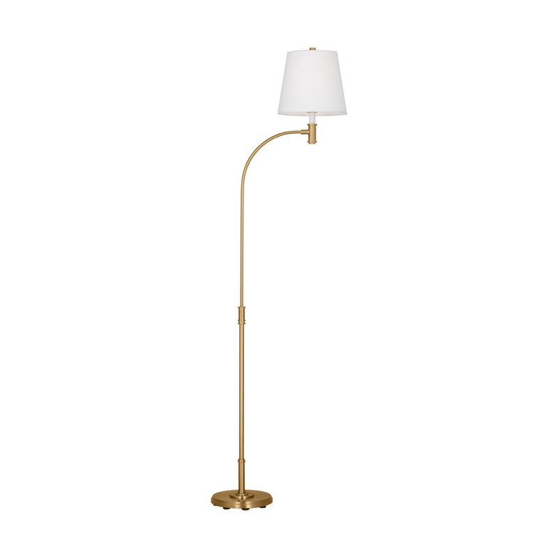 One Light Floor Lamp<br /><span style="color:#4AB0CE;">Entrega: 4-10 dias en USA</span><br /><span style="color:#4AB0CE;font-size:60%;">PREGUNTE POR ENTREGA EN PANAMA</span><br />Collection: Belmont<br />Finish: Burnished Brass