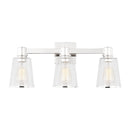 Three Light Bath Vanity<br /><span style="color:#4AB0CE;">Entrega: 4-10 dias en USA</span><br /><span style="color:#4AB0CE;font-size:60%;">PREGUNTE POR ENTREGA EN PANAMA</span><br />Collection: Alessa<br />Finish: Polished Nickel