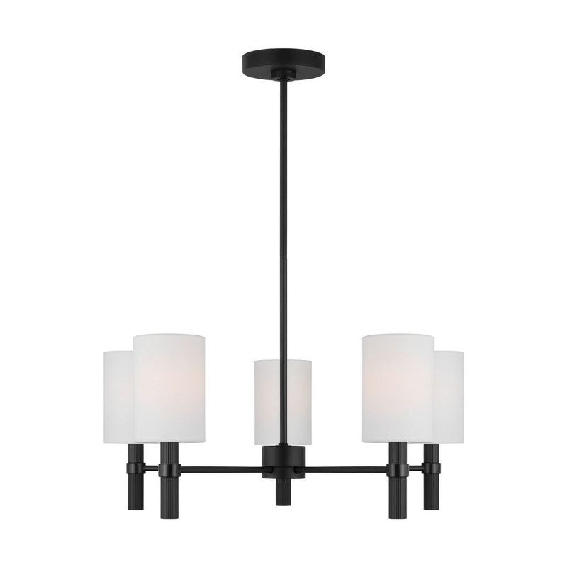 Five Light Chandelier<br /><span style="color:#4AB0CE;">Entrega: 4-10 dias en USA</span><br /><span style="color:#4AB0CE;font-size:60%;">PREGUNTE POR ENTREGA EN PANAMA</span><br />Collection: Manor<br />Finish: Midnight Black