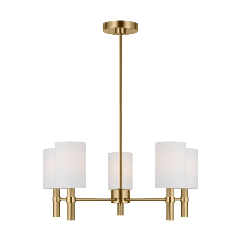 Five Light Chandelier<br /><span style="color:#4AB0CE;">Entrega: 4-10 dias en USA</span><br /><span style="color:#4AB0CE;font-size:60%;">PREGUNTE POR ENTREGA EN PANAMA</span><br />Collection: Manor<br />Finish: Satin Brass