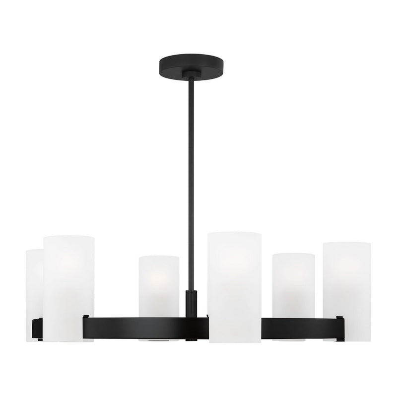 Six Light Chandelier<br /><span style="color:#4AB0CE;">Entrega: 4-10 dias en USA</span><br /><span style="color:#4AB0CE;font-size:60%;">PREGUNTE POR ENTREGA EN PANAMA</span><br />Collection: Rhode<br />Finish: Midnight Black