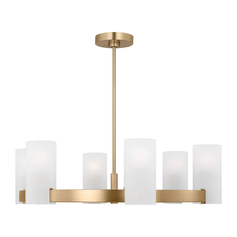 Six Light Chandelier<br /><span style="color:#4AB0CE;">Entrega: 4-10 dias en USA</span><br /><span style="color:#4AB0CE;font-size:60%;">PREGUNTE POR ENTREGA EN PANAMA</span><br />Collection: Rhode<br />Finish: Satin Brass