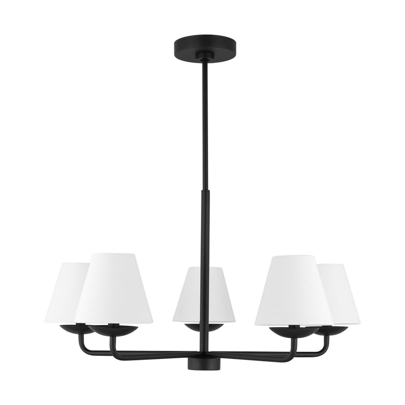Five Light Chandelier<br /><span style="color:#4AB0CE;">Entrega: 4-10 dias en USA</span><br /><span style="color:#4AB0CE;font-size:60%;">PREGUNTE POR ENTREGA EN PANAMA</span><br />Collection: Albion<br />Finish: Midnight Black