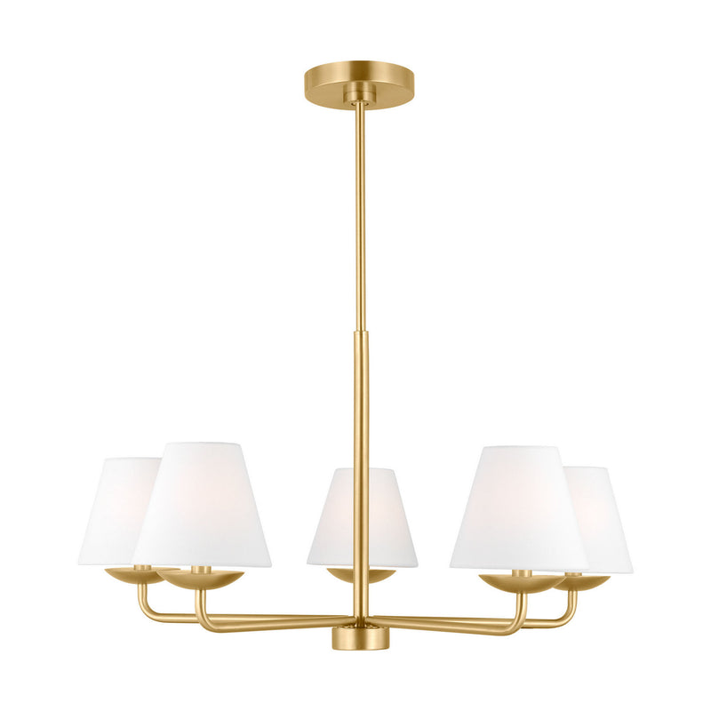 Five Light Chandelier<br /><span style="color:#4AB0CE;">Entrega: 4-10 dias en USA</span><br /><span style="color:#4AB0CE;font-size:60%;">PREGUNTE POR ENTREGA EN PANAMA</span><br />Collection: Albion<br />Finish: Satin Brass