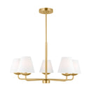Five Light Chandelier<br /><span style="color:#4AB0CE;">Entrega: 4-10 dias en USA</span><br /><span style="color:#4AB0CE;font-size:60%;">PREGUNTE POR ENTREGA EN PANAMA</span><br />Collection: Albion<br />Finish: Satin Brass