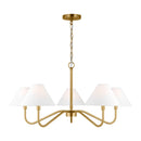 Five Light Chandelier<br /><span style="color:#4AB0CE;">Entrega: 4-10 dias en USA</span><br /><span style="color:#4AB0CE;font-size:60%;">PREGUNTE POR ENTREGA EN PANAMA</span><br />Collection: Eldon<br />Finish: Satin Brass