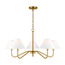 Five Light Chandelier<br /><span style="color:#4AB0CE;">Entrega: 5-6 semanas en USA</span><br /><span style="color:#4AB0CE;font-size:60%;">PREGUNTE POR ENTREGA EN PANAMA</span><br />Collection: Eldon<br />Finish: Satin Brass