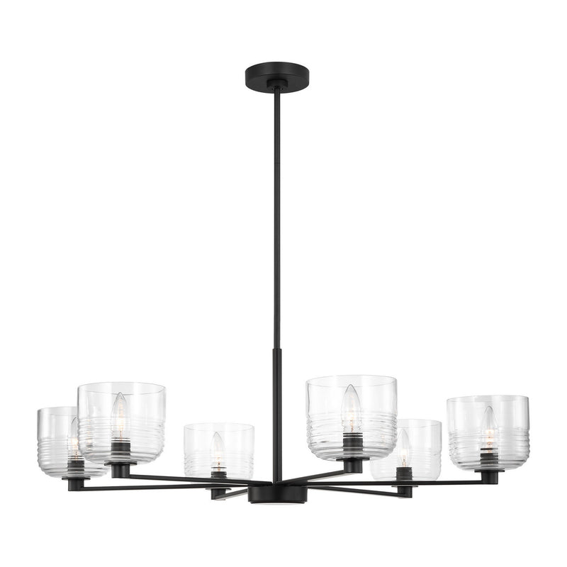 Six Light Chandelier<br /><span style="color:#4AB0CE;">Entrega: 4-10 dias en USA</span><br /><span style="color:#4AB0CE;font-size:60%;">PREGUNTE POR ENTREGA EN PANAMA</span><br />Collection: Lochdale<br />Finish: Midnight Black