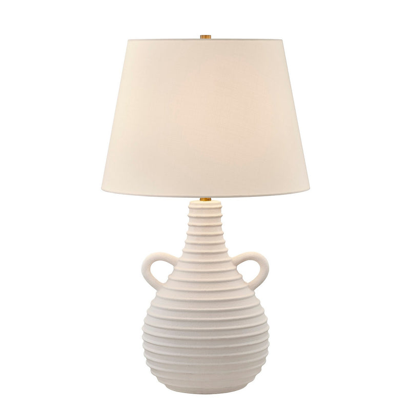 One Light Table Lamp<br /><span style="color:#4AB0CE;">Entrega: 4-10 dias en USA</span><br /><span style="color:#4AB0CE;font-size:60%;">PREGUNTE POR ENTREGA EN PANAMA</span><br />Collection: Adrian<br />Finish: White