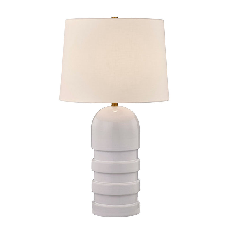 One Light Table Lamp<br /><span style="color:#4AB0CE;">Entrega: 4-10 dias en USA</span><br /><span style="color:#4AB0CE;font-size:60%;">PREGUNTE POR ENTREGA EN PANAMA</span><br />Collection: Wehunt<br />Finish: White
