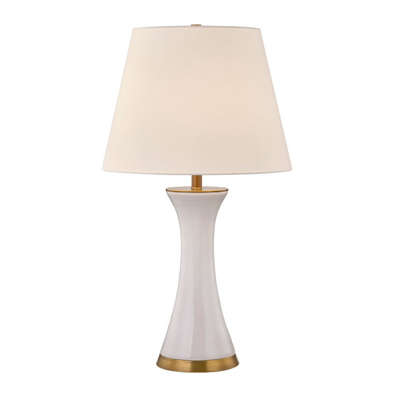 One Light Table Lamp<br /><span style="color:#4AB0CE;">Entrega: 4-10 dias en USA</span><br /><span style="color:#4AB0CE;font-size:60%;">PREGUNTE POR ENTREGA EN PANAMA</span><br />Collection: Dana<br />Finish: White