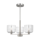 Three Light Chandelier<br /><span style="color:#4AB0CE;">Entrega: 4-10 dias en USA</span><br /><span style="color:#4AB0CE;font-size:60%;">PREGUNTE POR ENTREGA EN PANAMA</span><br />Collection: Lochdale<br />Finish: Brushed Nickel