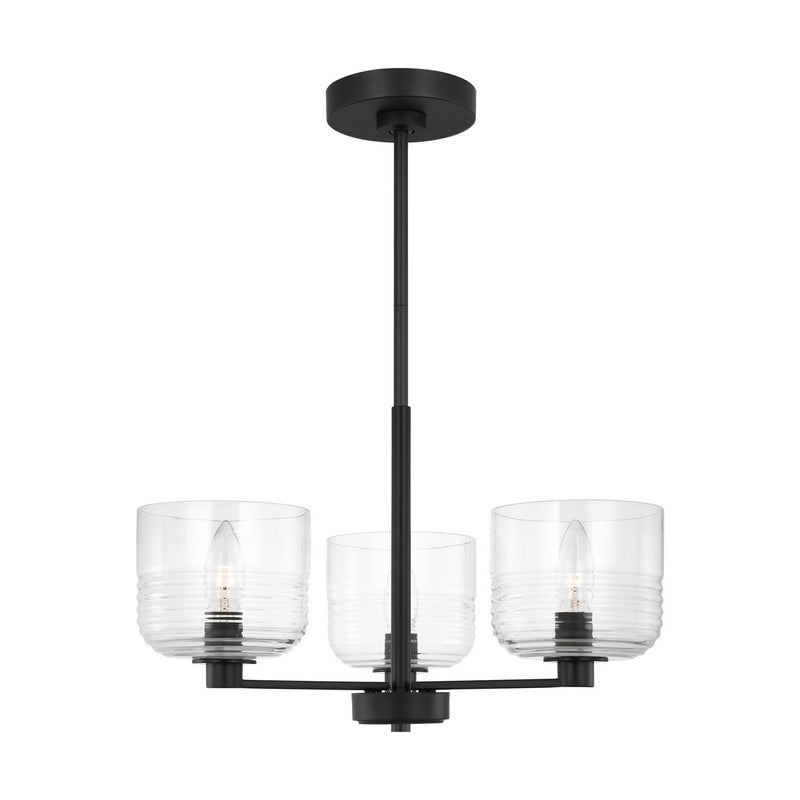 Three Light Chandelier<br /><span style="color:#4AB0CE;">Entrega: 4-10 dias en USA</span><br /><span style="color:#4AB0CE;font-size:60%;">PREGUNTE POR ENTREGA EN PANAMA</span><br />Collection: Lochdale<br />Finish: Midnight Black