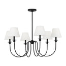 Six Light Chandelier<br /><span style="color:#4AB0CE;">Entrega: 4-10 dias en USA</span><br /><span style="color:#4AB0CE;font-size:60%;">PREGUNTE POR ENTREGA EN PANAMA</span><br />Collection: Elsay<br />Finish: Midnight Black