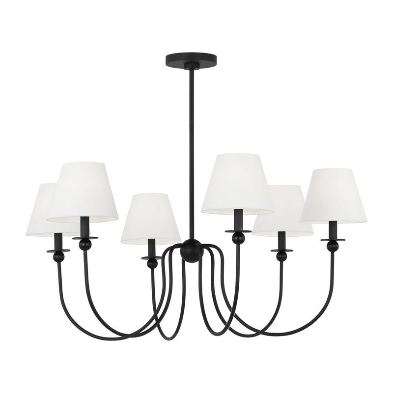 Six Light Chandelier<br /><span style="color:#4AB0CE;">Entrega: 4-10 dias en USA</span><br /><span style="color:#4AB0CE;font-size:60%;">PREGUNTE POR ENTREGA EN PANAMA</span><br />Collection: Elsay<br />Finish: Midnight Black