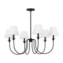 Six Light Chandelier<br /><span style="color:#4AB0CE;">Entrega: 4-10 dias en USA</span><br /><span style="color:#4AB0CE;font-size:60%;">PREGUNTE POR ENTREGA EN PANAMA</span><br />Collection: Elsay<br />Finish: Midnight Black
