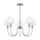 Five Light Chandelier<br /><span style="color:#4AB0CE;">Entrega: 4-10 dias en USA</span><br /><span style="color:#4AB0CE;font-size:60%;">PREGUNTE POR ENTREGA EN PANAMA</span><br />Collection: Elsay<br />Finish: Brushed Nickel