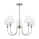 Five Light Chandelier<br /><span style="color:#4AB0CE;">Entrega: 4-10 dias en USA</span><br /><span style="color:#4AB0CE;font-size:60%;">PREGUNTE POR ENTREGA EN PANAMA</span><br />Collection: Elsay<br />Finish: Brushed Nickel