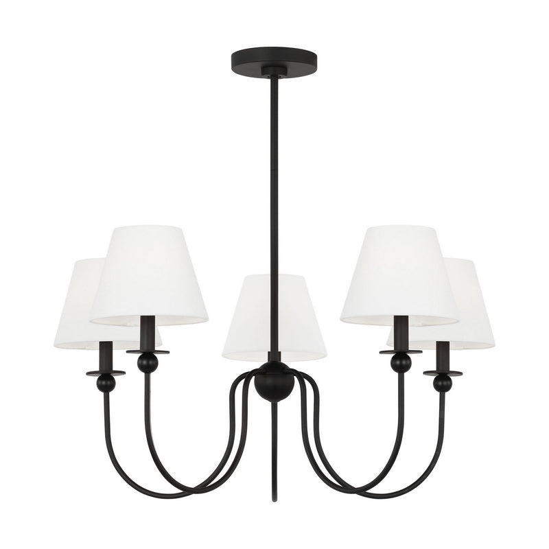 Five Light Chandelier<br /><span style="color:#4AB0CE;">Entrega: 4-10 dias en USA</span><br /><span style="color:#4AB0CE;font-size:60%;">PREGUNTE POR ENTREGA EN PANAMA</span><br />Collection: Elsay<br />Finish: Midnight Black