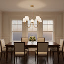 Visual Comfort Studio - DJC1255SB - Five Light Chandelier - Elsay - Satin Brass