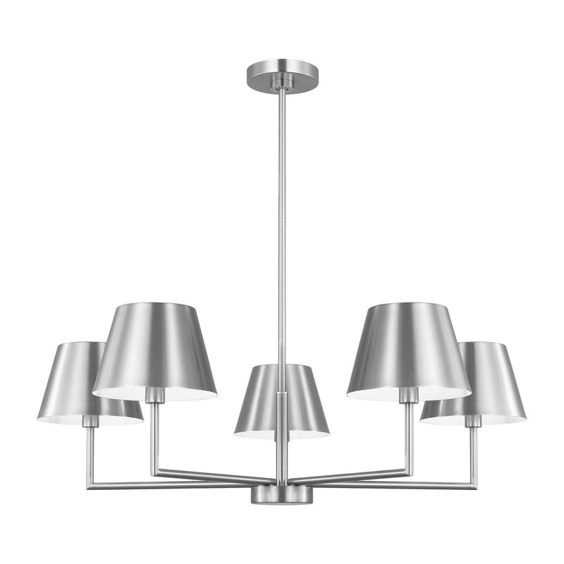 Five Light Chandelier<br /><span style="color:#4AB0CE;">Entrega: 4-10 dias en USA</span><br /><span style="color:#4AB0CE;font-size:60%;">PREGUNTE POR ENTREGA EN PANAMA</span><br />Collection: Ender<br />Finish: Brushed Nickel