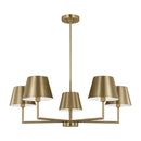 Five Light Chandelier<br /><span style="color:#4AB0CE;">Entrega: 4-10 dias en USA</span><br /><span style="color:#4AB0CE;font-size:60%;">PREGUNTE POR ENTREGA EN PANAMA</span><br />Collection: Ender<br />Finish: Satin Brass