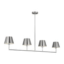 Four Light Linear Chandelier<br /><span style="color:#4AB0CE;">Entrega: 4-10 dias en USA</span><br /><span style="color:#4AB0CE;font-size:60%;">PREGUNTE POR ENTREGA EN PANAMA</span><br />Collection: Ender<br />Finish: Brushed Nickel