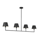 Four Light Linear Chandelier<br /><span style="color:#4AB0CE;">Entrega: 20-21 semanas en USA</span><br /><span style="color:#4AB0CE;font-size:60%;">PREGUNTE POR ENTREGA EN PANAMA</span><br />Collection: Ender<br />Finish: Midnight Black