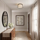 Visual Comfort Studio - DJF1002MBK - Two Light Flush Mount - Cortes - Midnight Black