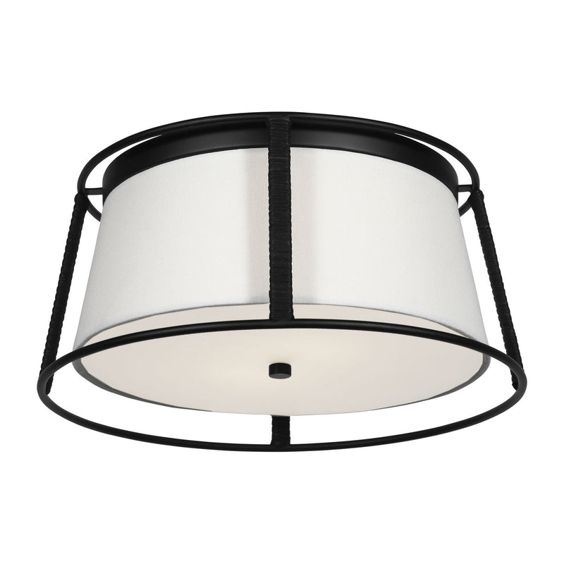 Two Light Flush Mount<br /><span style="color:#4AB0CE;">Entrega: 4-10 dias en USA</span><br /><span style="color:#4AB0CE;font-size:60%;">PREGUNTE POR ENTREGA EN PANAMA</span><br />Collection: Cortes<br />Finish: Midnight Black