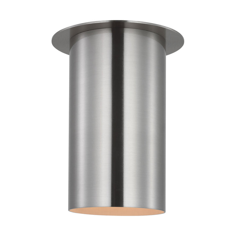 One Light Flush Mount<br /><span style="color:#4AB0CE;">Entrega: 4-10 dias en USA</span><br /><span style="color:#4AB0CE;font-size:60%;">PREGUNTE POR ENTREGA EN PANAMA</span><br />Collection: Archer<br />Finish: Brushed Steel