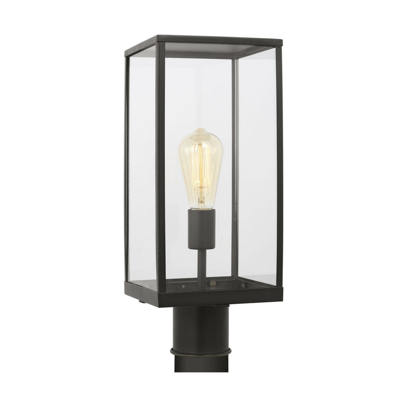 One Light Post Lantern<br /><span style="color:#4AB0CE;">Entrega: 4-10 dias en USA</span><br /><span style="color:#4AB0CE;font-size:60%;">PREGUNTE POR ENTREGA EN PANAMA</span><br />Collection: Howell<br />Finish: Antique Bronze