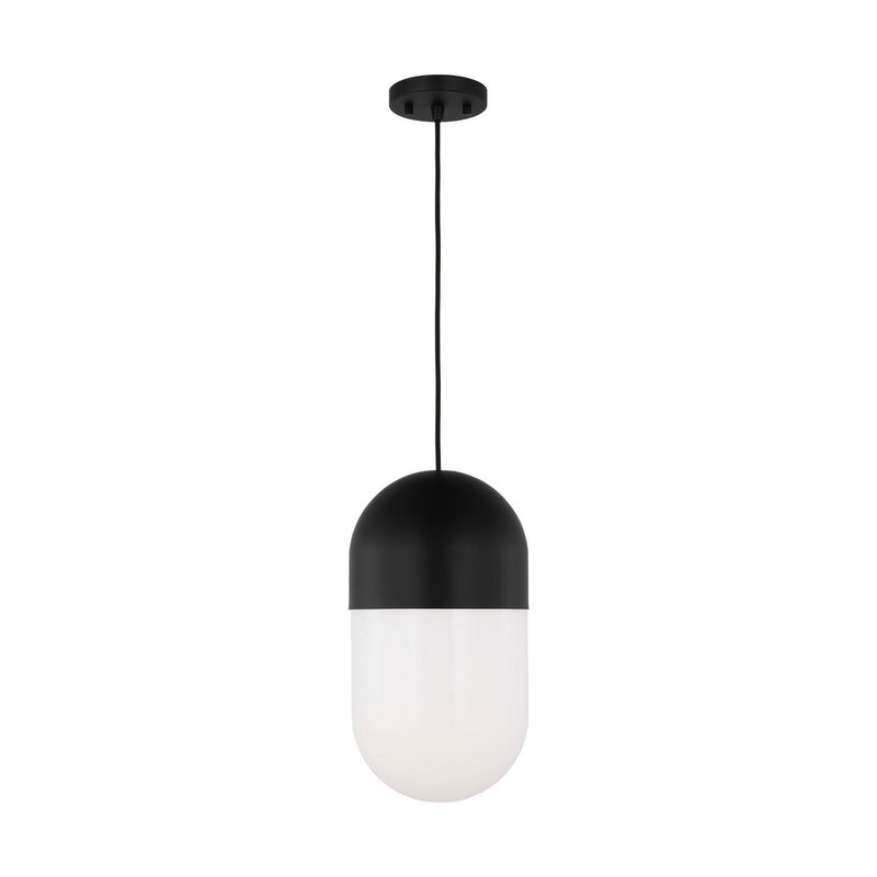 One Light Pendant<br /><span style="color:#4AB0CE;">Entrega: 4-10 dias en USA</span><br /><span style="color:#4AB0CE;font-size:60%;">PREGUNTE POR ENTREGA EN PANAMA</span><br />Collection: Foster<br />Finish: Midnight Black