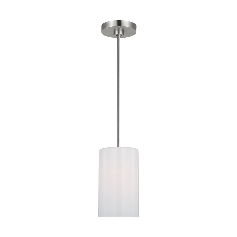 Generation Lighting - GLP1001EN3/BS - One Light Mini Pendant - Rhett - Brushed Steel