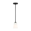 One Light Mini-Pendant<br /><span style="color:#4AB0CE;">Entrega: 4-10 dias en USA</span><br /><span style="color:#4AB0CE;font-size:60%;">PREGUNTE POR ENTREGA EN PANAMA</span><br />Collection: Miles<br />Finish: Midnight Black