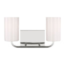 Two Light Vanity<br /><span style="color:#4AB0CE;">Entrega: 4-10 dias en USA</span><br /><span style="color:#4AB0CE;font-size:60%;">PREGUNTE POR ENTREGA EN PANAMA</span><br />Collection: Rhett<br />Finish: Chrome