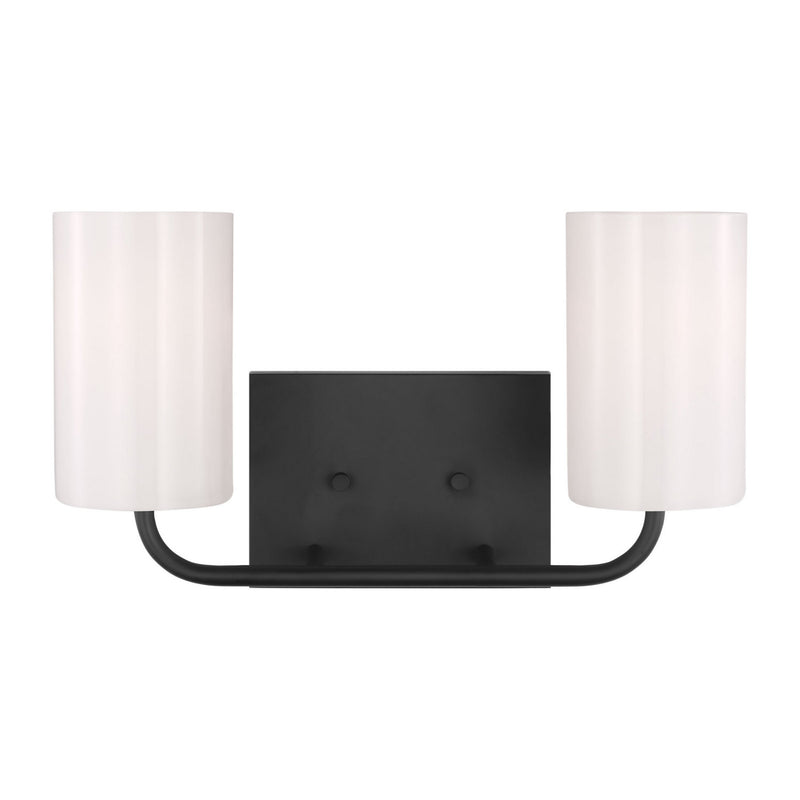 Two Light Vanity<br /><span style="color:#4AB0CE;">Entrega: 4-10 dias en USA</span><br /><span style="color:#4AB0CE;font-size:60%;">PREGUNTE POR ENTREGA EN PANAMA</span><br />Collection: Rhett<br />Finish: Midnight Black